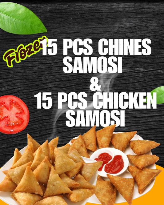 🔸 Combo Deal – 15 Chinese Samosas + 15 Chicken Samosas (Frozen)