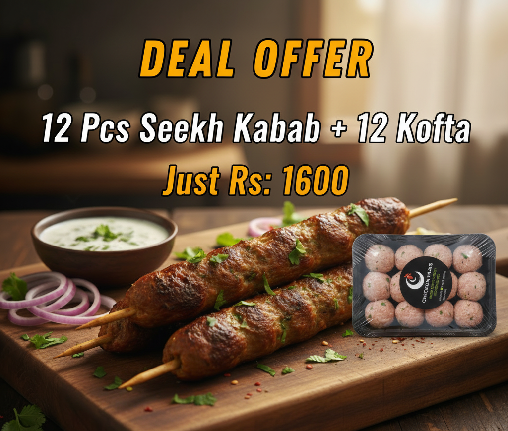 Deal Offer – 12 Pcs Seekh Kabab + 12 Kofta
