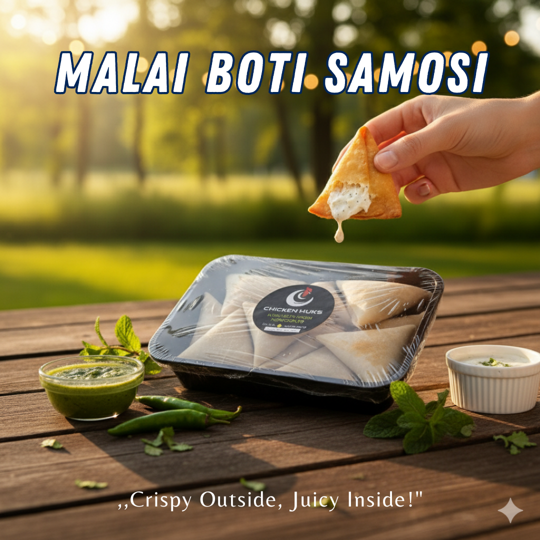 Frozen Chicken Malai boti Samosa 30 pcs