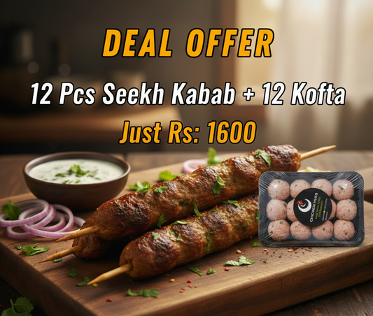Deal Offer – 12 Pcs Seekh Kabab + 12 Kofta